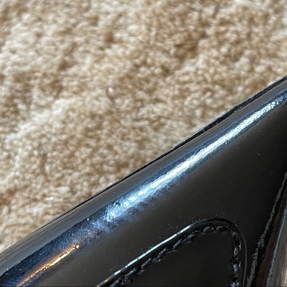 Miu Miu Black Patent Leather Pointy Toe Heels Size 37 1/2 - Picture 11 of 14